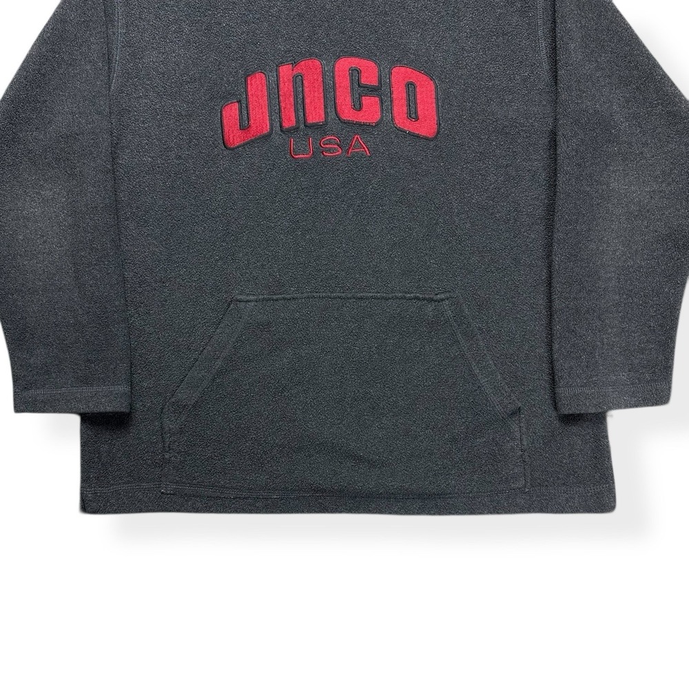 Vintage Y2K‎ JNCO Jeans Embroidered Gray Hoodie Sweatshirt Men's XL Distressed - Picture 5 of 15